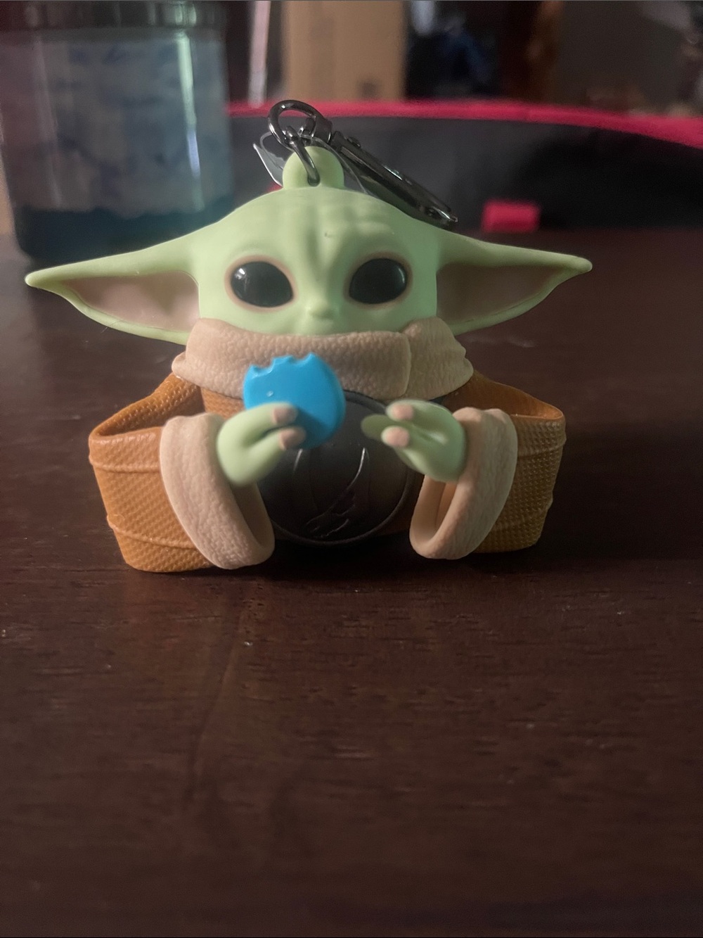 Baby Yoda (Grogu) pocket back holder (sanitizer)- Green & Tan